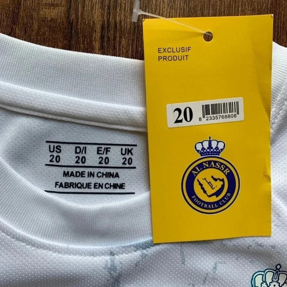 Cristano Ronaldo Al Nassr Soccer Jersey Shorts White Youth X Small NWT - Picture 4 of 5